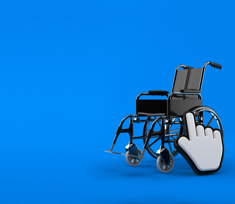 wheel-chair-blue-background